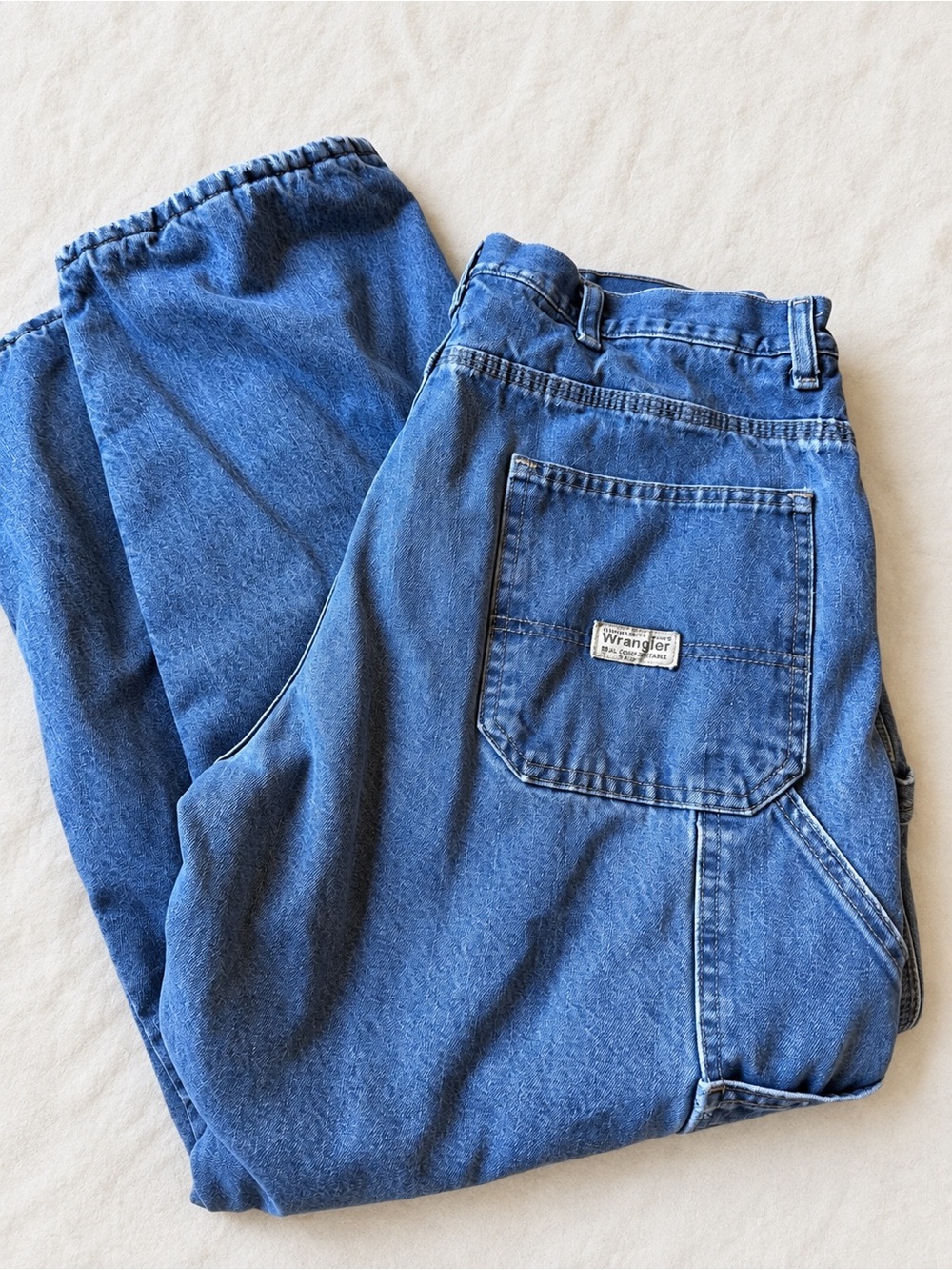 Vintage Wrangler Fleece Lined Jeans Men’s 34x30 Hemmed to 28” Insulated Denim